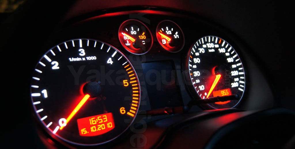 compteur led audi yakaequiper blanc