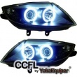 Phares avant BMW Z4 (E85) Angel Eyes CCFL 05-08 - Noir