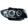 Phares avant BMW Serie 1 E81 E87 Angel Eyes 04 et + - Noir