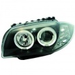 Phares avant BMW Serie 1 E81 E87 Angel Eyes 04 et + - Noir