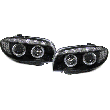 Phares avant BMW Serie 1 E81 E87 Devil Eyes LED 04 et + - Noir