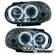 Phares avant VW GOLF 4 Angel Eyes CCFL 98-02 - Chrome