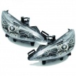Phares avant Peugeot 207 Angel Eyes - Chrome