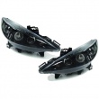 Phares avant Peugeot 207 Angel Eyes - Noir