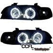 Phares avant BMW Serie 5 E39 Angel Eyes CCFL - Noir