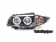 Phares avant BMW Serie 1 E81 E82 E87 E88 Angel Eyes - Noir