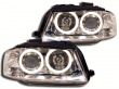 Phares avant Audi A3 8P Angel Eyes LED - Chrome