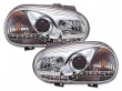 Phares avant VW GOLF 4 Devil Eyes LED - Chrome