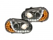 Phares avant VW GOLF 4 Devil Eyes LED - Chrome