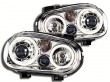 Phares avant VW GOLF 4 Angel Eyes - Chrome