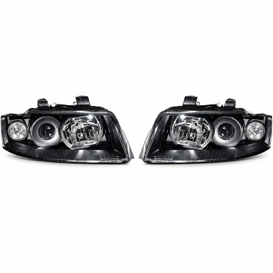 2 Phares avant Audi A4 B6 2000-2004 - H7 - Noir