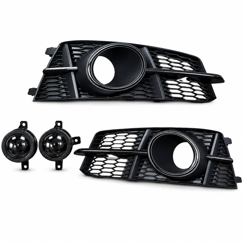 Grilles antibrouillard noir brillant pour Audi A6 C7 S-Line 2014-2018