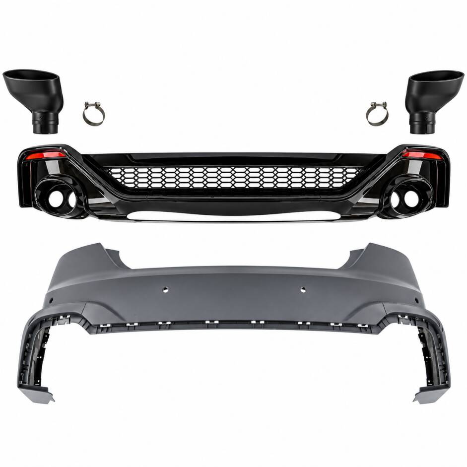 Pare choc arrière look RS5 noir brillant avec PDC pour Audi A5 / S5 19-24