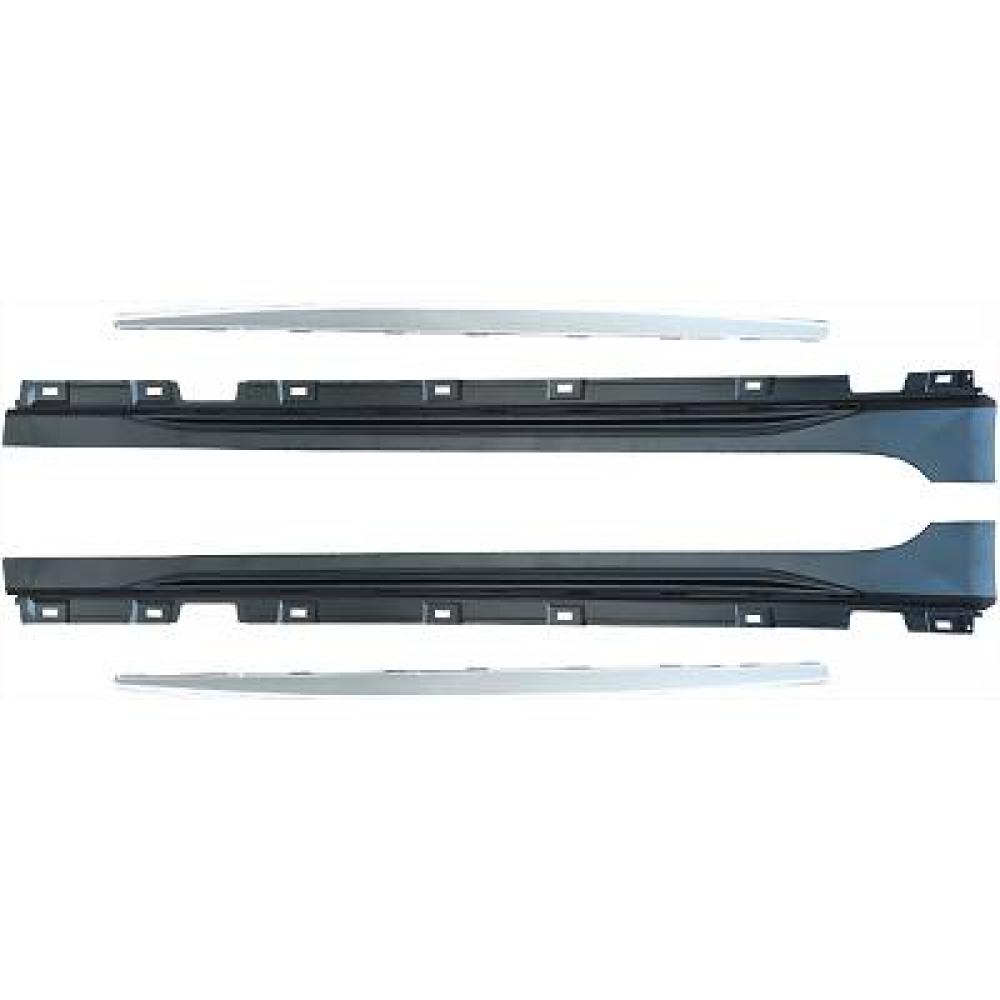 Bas de caisse look RS5 avec inserts argent pour Audi A5 / S5 Sportback 16-20