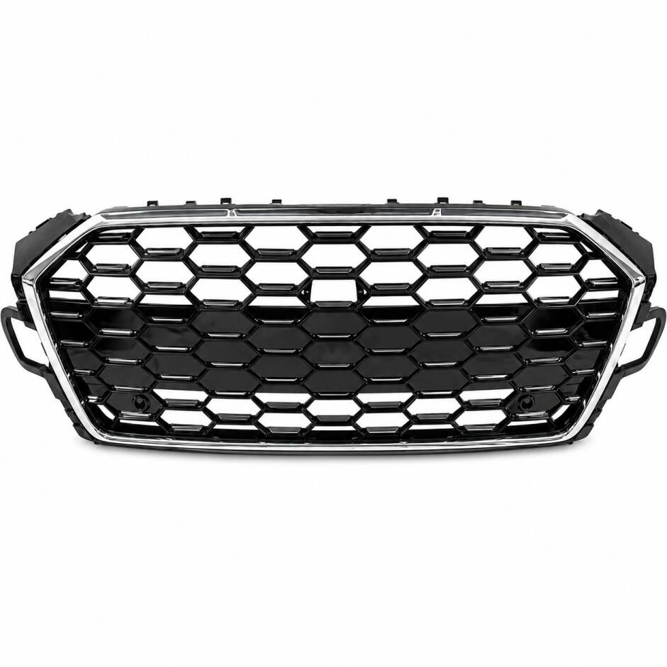 Calandre avant look RS5 noir brillant / chrome avec PDC pour Audi A5 / S5 19-24