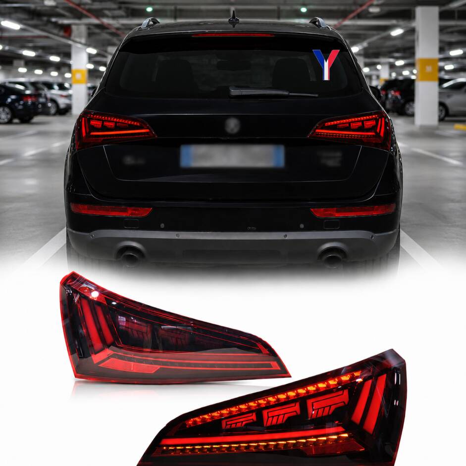 2 Feux arriere LED AUDI Q5 13-16 - dynamiques LED - Rouge fume