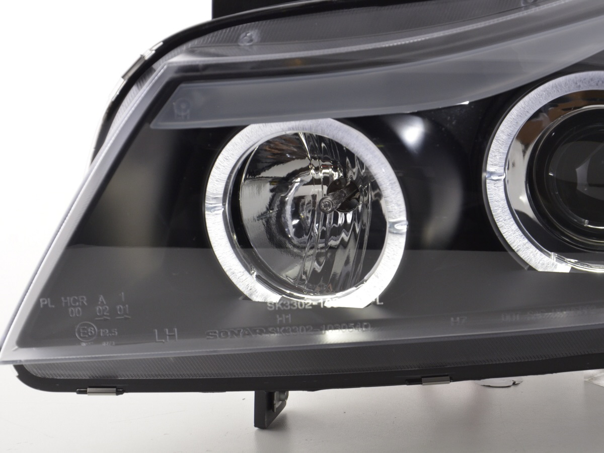 LED Tagfahrlicht Scheinwerfer für BMW E90 E91 LCI 09-12 schwarz Sonar