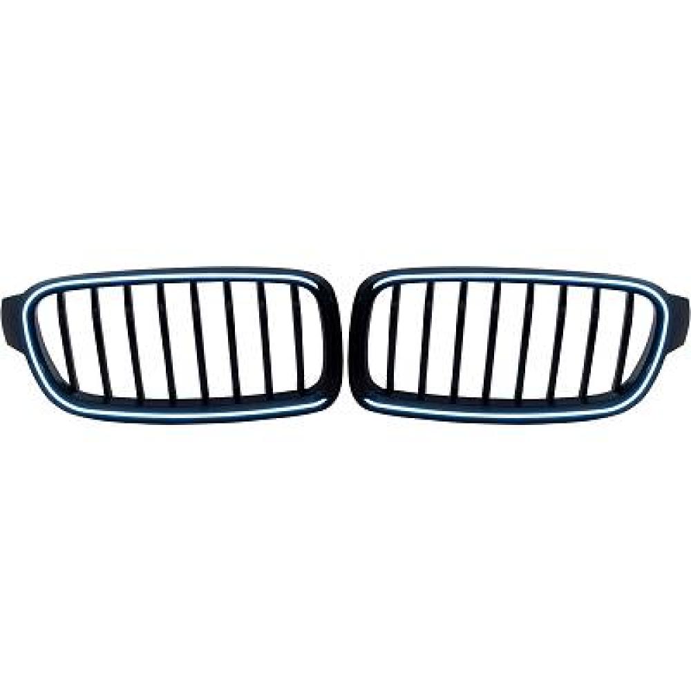 Calandre avant avec LED pour BMW Série 3 F30 / F80 12-18 - Noir brillant