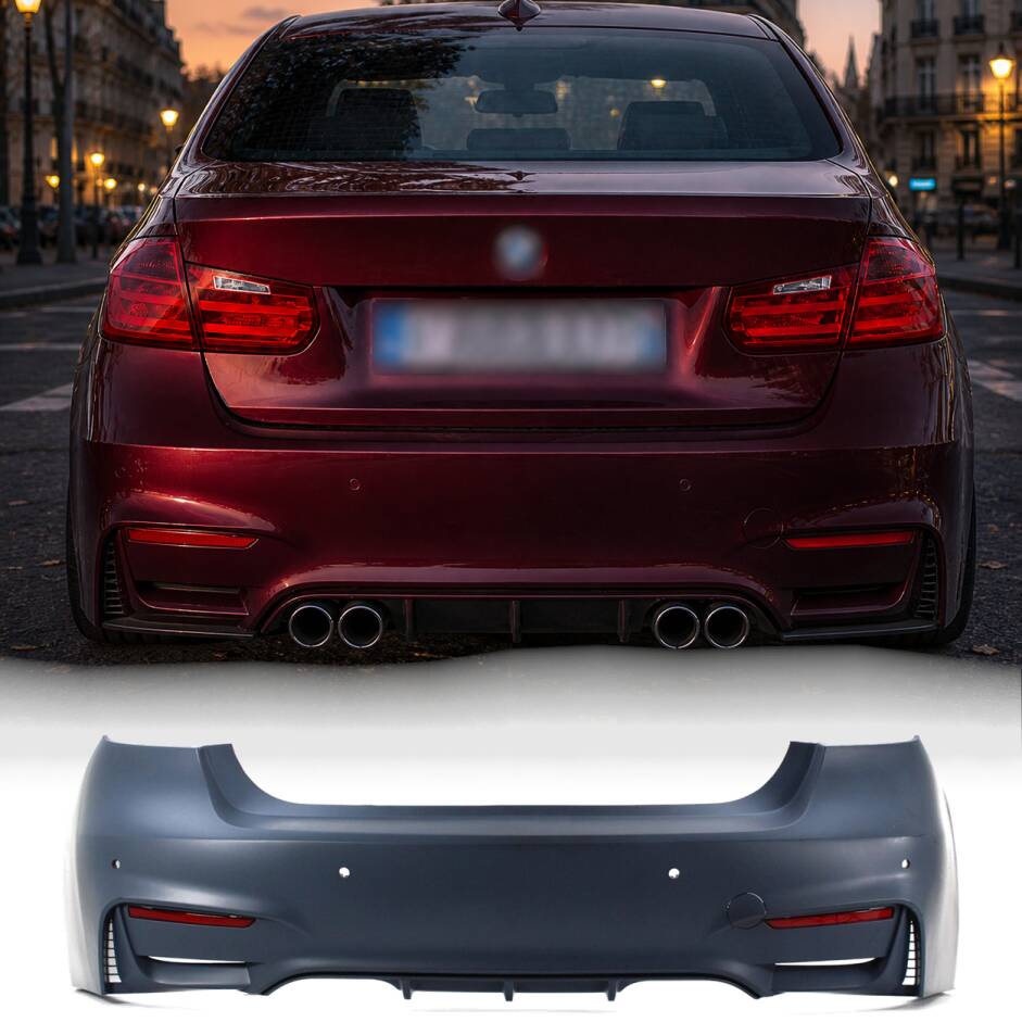 Pare choc arriere BMW Serie 3 F30 11-19 - look M4 - PDC