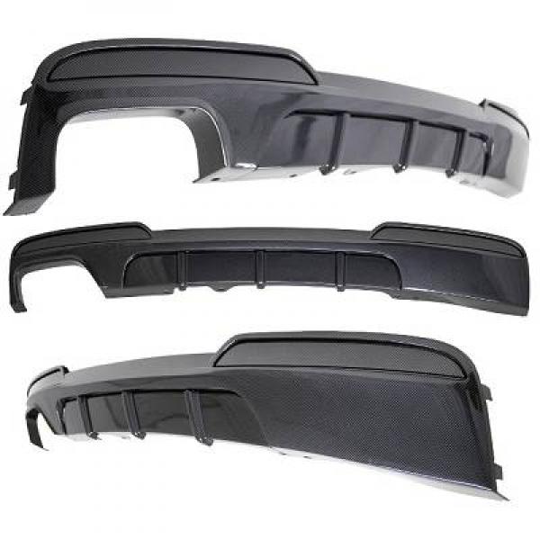 Rear diffuser BMW series 5 F10 F11 single output double look Mperf carbon