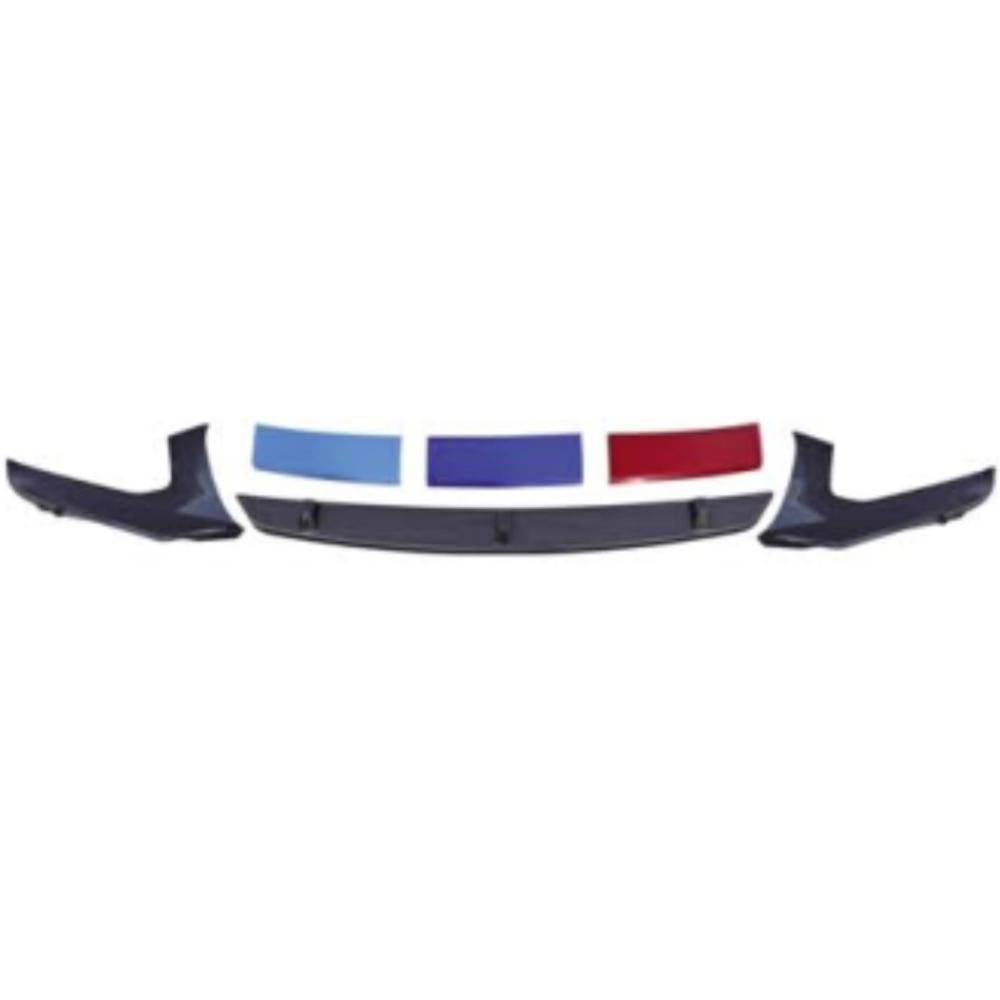 Lame avant inférieure 3 pièces look Motorsport carbone pour BMW Série 5 G30 M-Tech 17-20