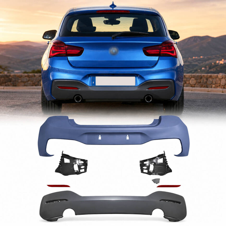 Pare choc arriere BMW Serie 1 F20 F21 phase 2 - 15-19 M-tech - PDC et sans