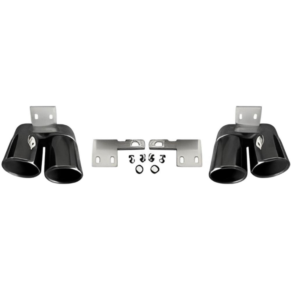 2 Embouts d'échappement look Sport noir pour BMW Série 5 F10 M5 11-16