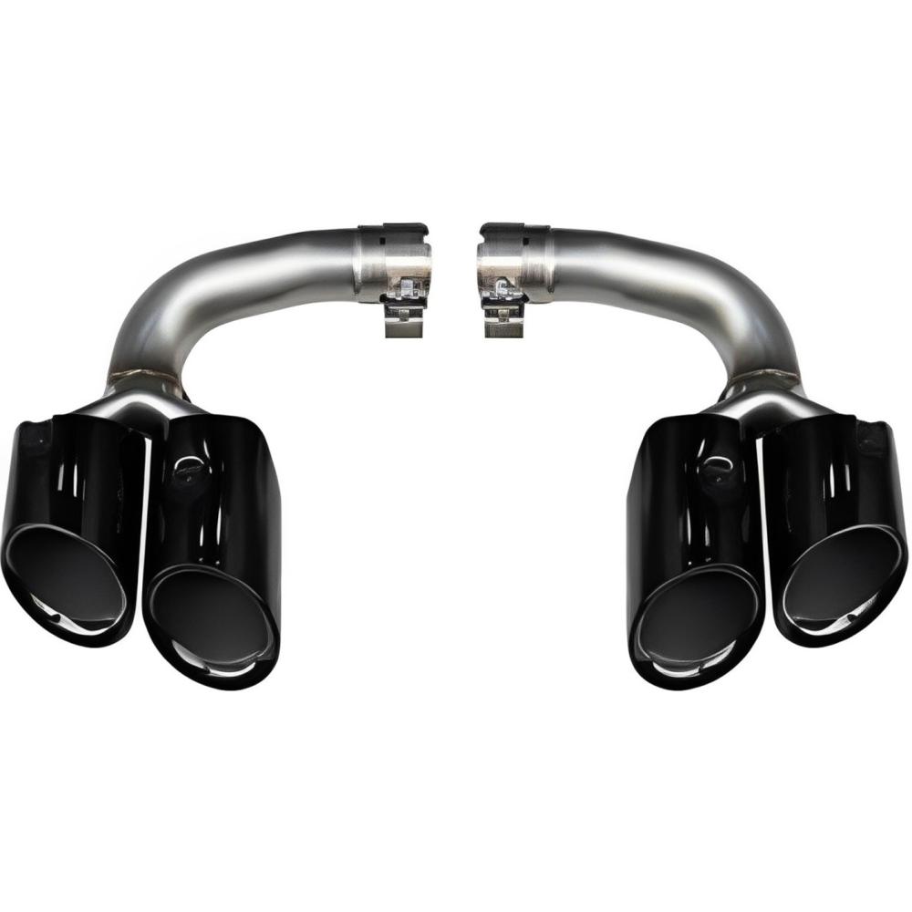 4 Sorties d’échappement sport noir chrome pour Porsche Cayenne 9YA 18-