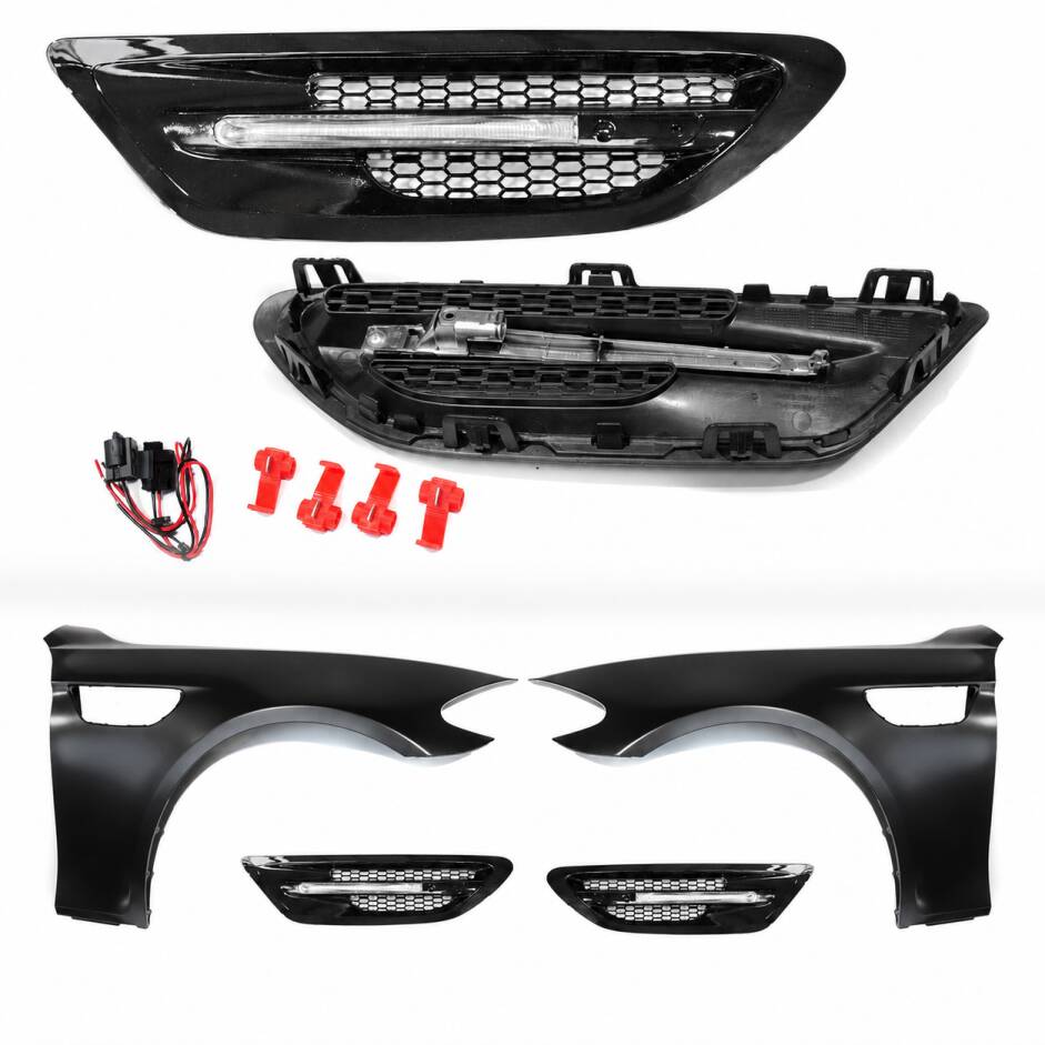 2 Ailes avant look M5 avec prises d’air noires pour BMW Série 5 F10 / F11 10-16