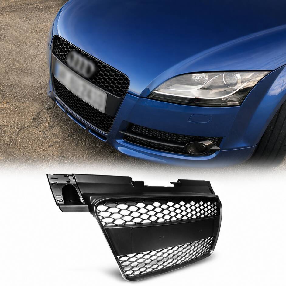 Grille calandre Audi TT 8J - look RS 06-14  - Noir Mat