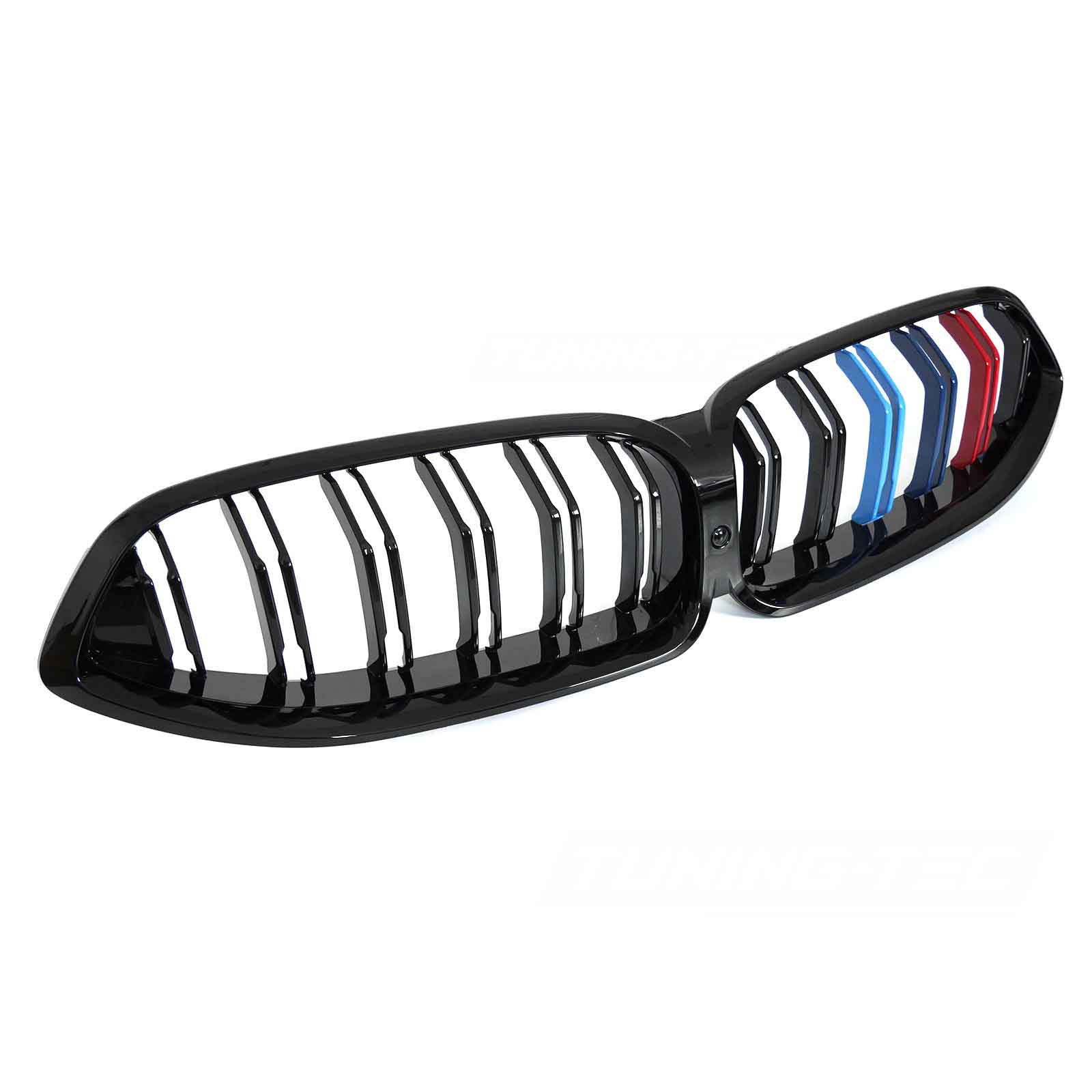 Grilles calandre BMW Serie 8 G14 G15 look M couleurs - 18-22 - Noir Brillant