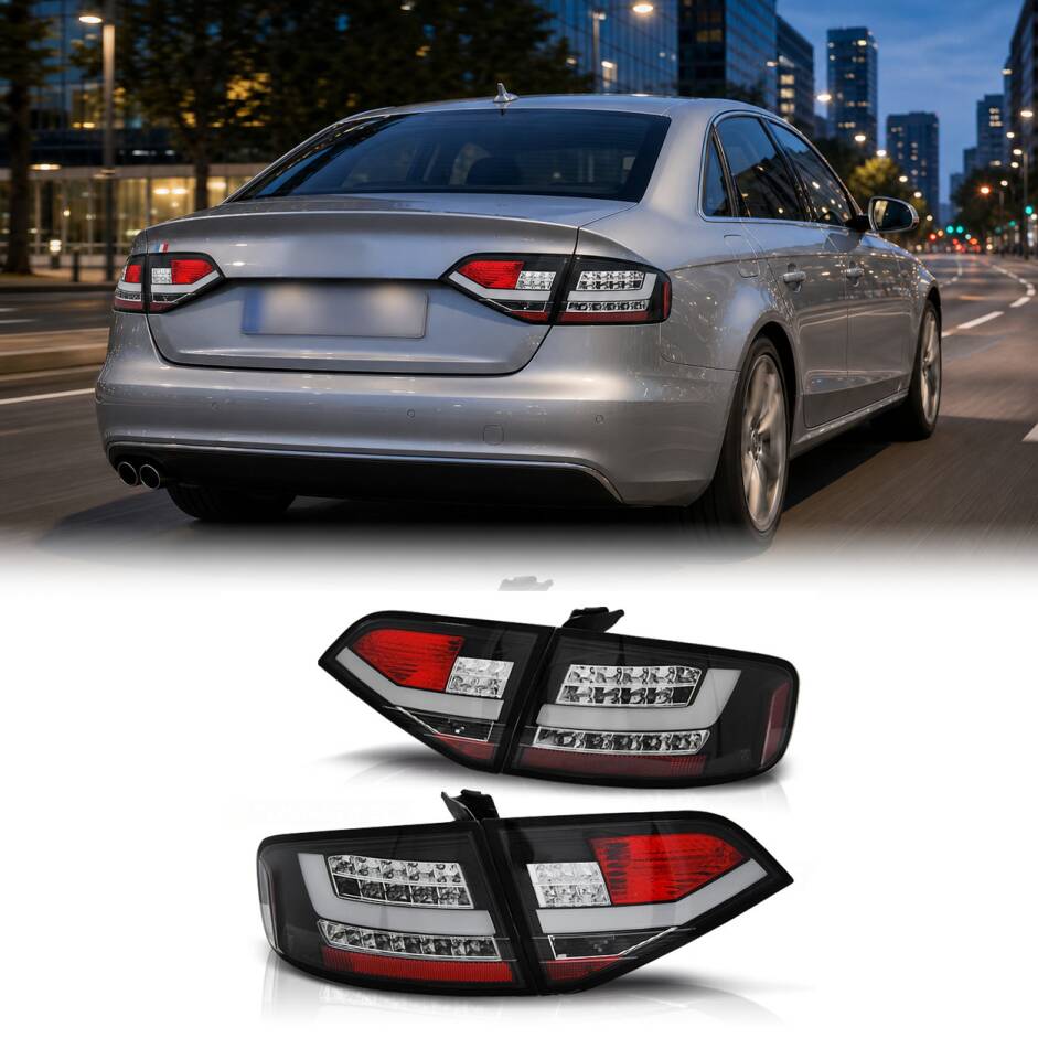 2 Feux LED LTI AUDI A4 B8 berline 07-11 - Noir