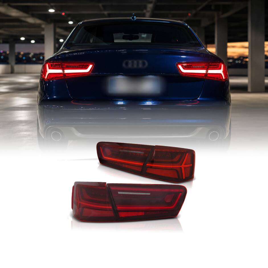 2 Feux arriere LED AUDI A6 C7 - fullLed Rouge - Dynamiques