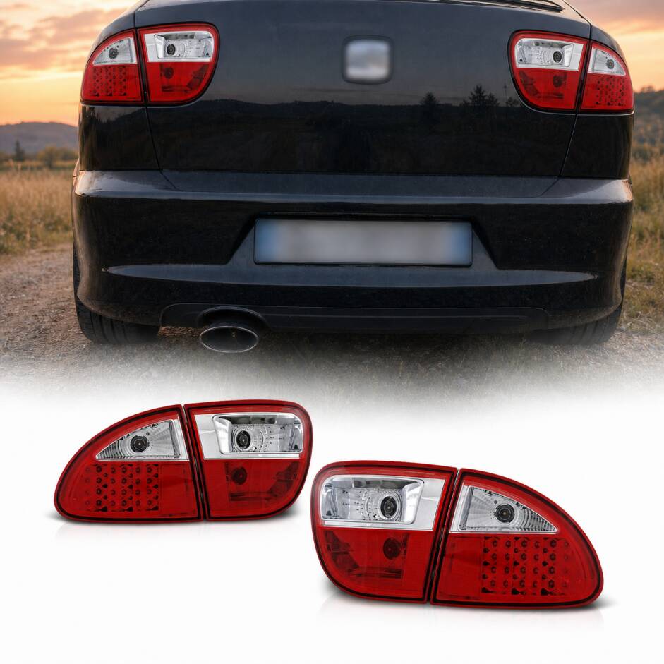 2 Feux SEAT Leon 1M LED - 99-04 - Rouge