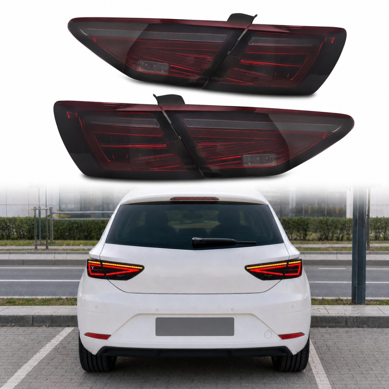 2 Feux arrière LED Full LED fumé rouge pour Seat Leon III 5F 12-20