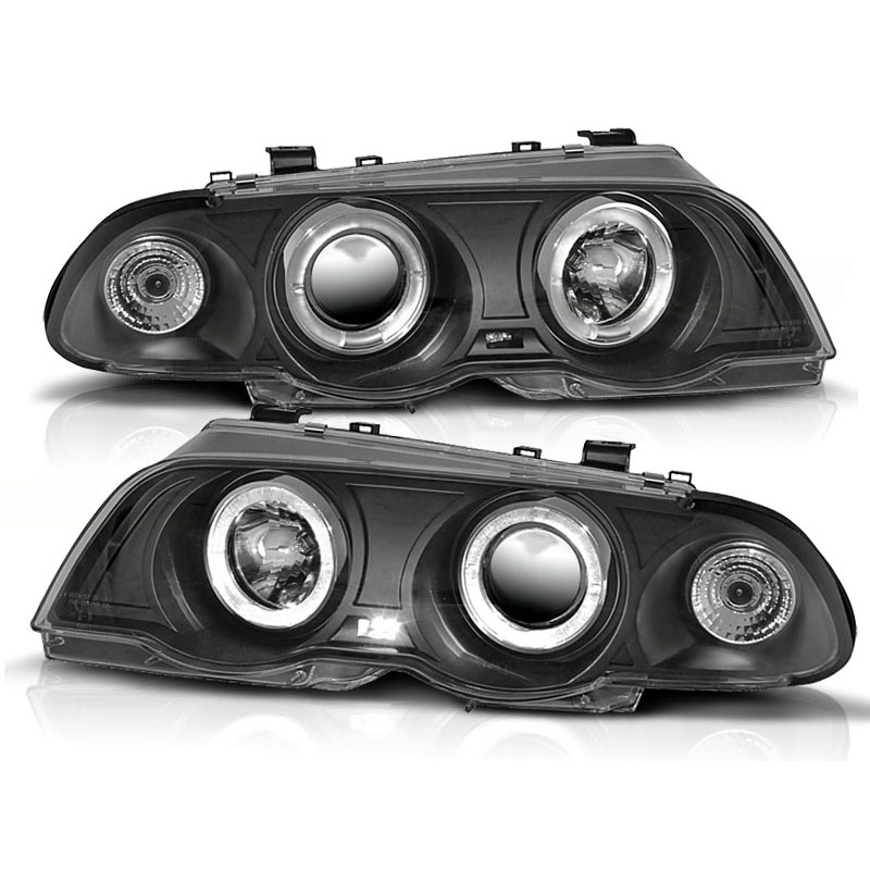 2 Phares avant BMW E46 Berline phase 1 98-01 - Noir