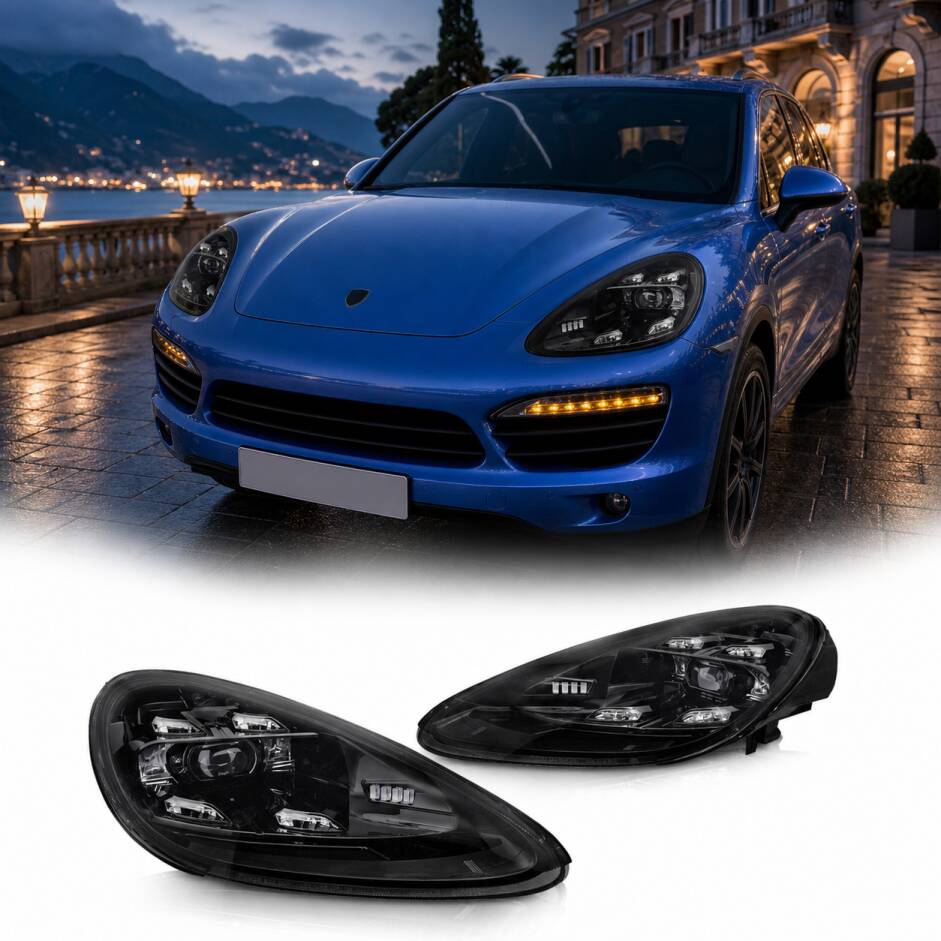 2 Phares fullLED Porsche Cayenne 10-15 - Noir