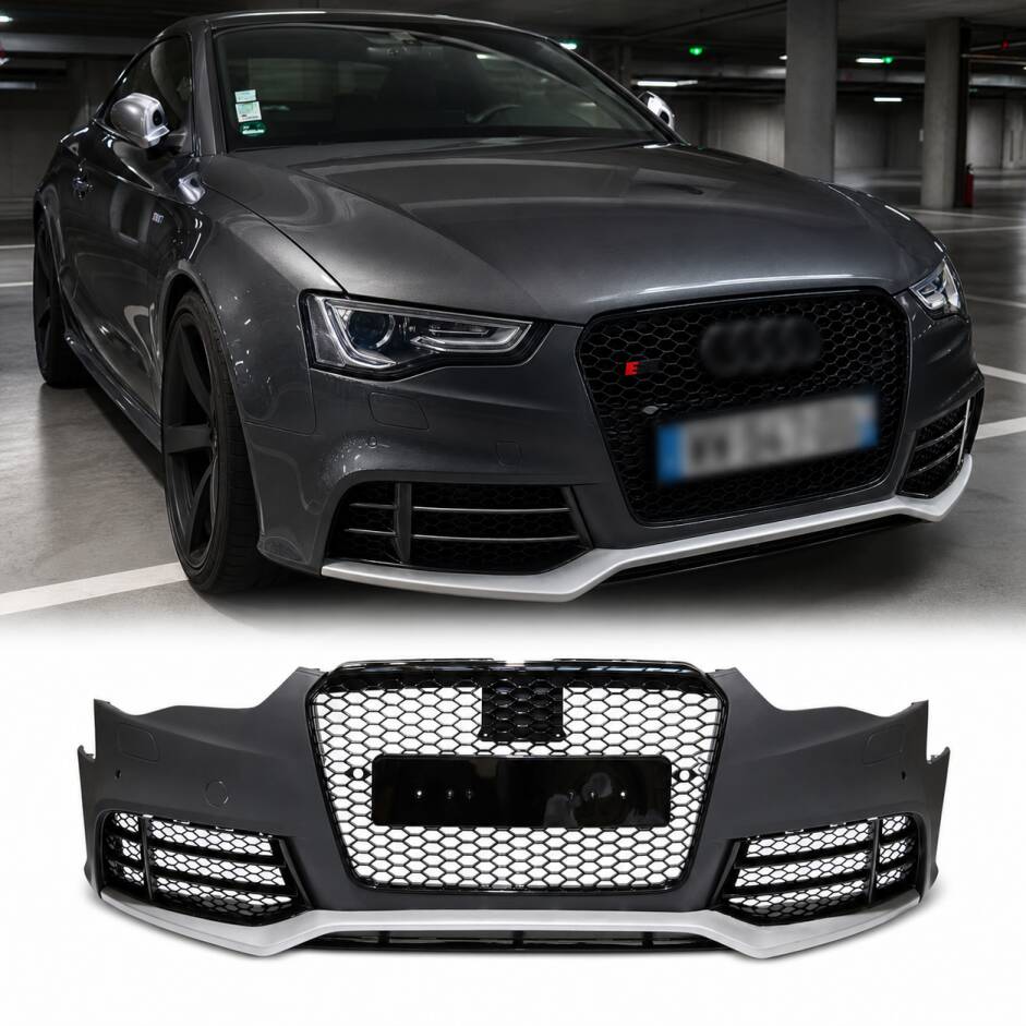 Pare choc avant AUDI A5 11-16 - Look RS5 - Noir - PDC