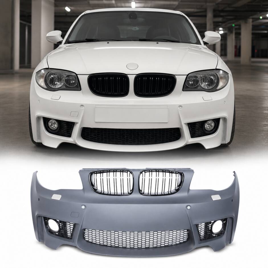 Pare choc avant BMW Serie 1 E87/E81/E82/E88 04-13 look M1 - PDC