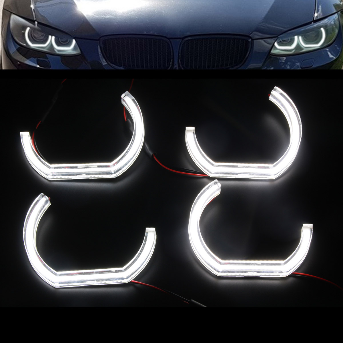 Feux de circulation BMW E39 croix décoratives pour phares 2pc -  France