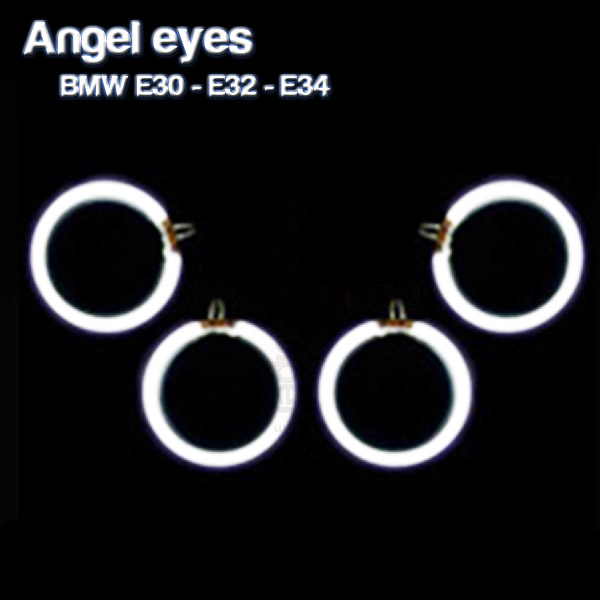 Pack 4 Angel eyes rings CCFL BMW E34 White