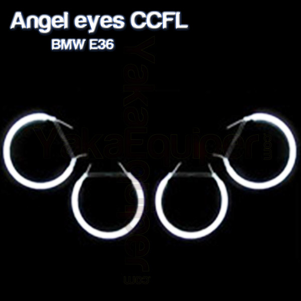 Confezione 4 Anelli occhi angelo CCFL BMW E36 Bianco