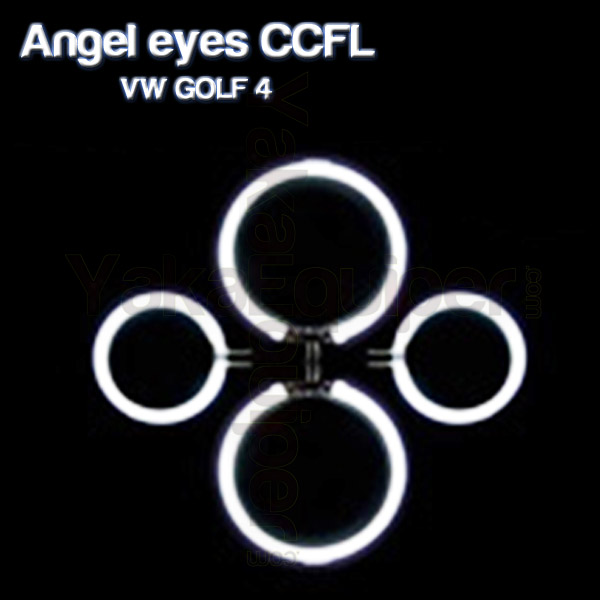 4 Angel eyes rings CCFL VOLKSWAGEN GOLF 4 White
