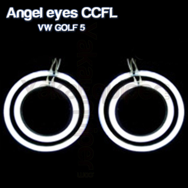 4 Angel eyes rings CCFL VOLKSWAGEN GOLF 5 White