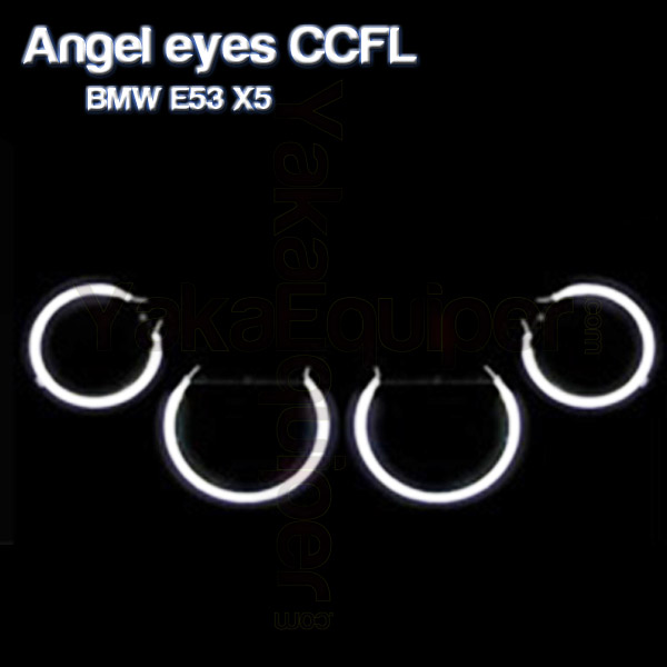 Confezione 4 Anelli occhi angelo CCFL BMW E53 X5 Bianco