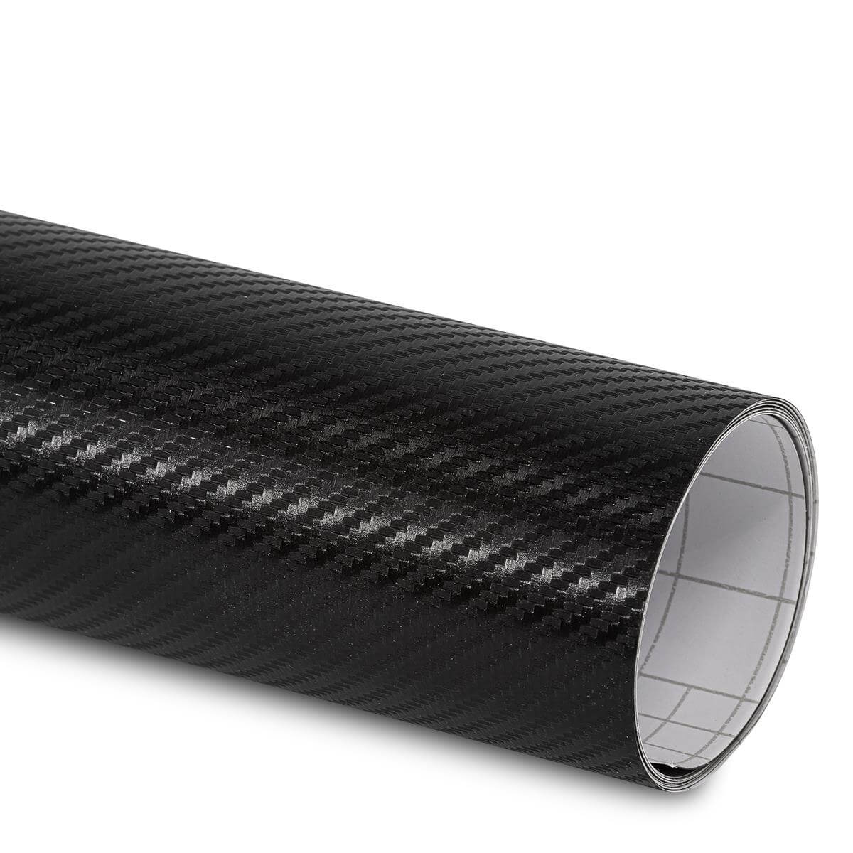 Film covering carbone 3D noir 152 cm anti-bulles vendu au mètre