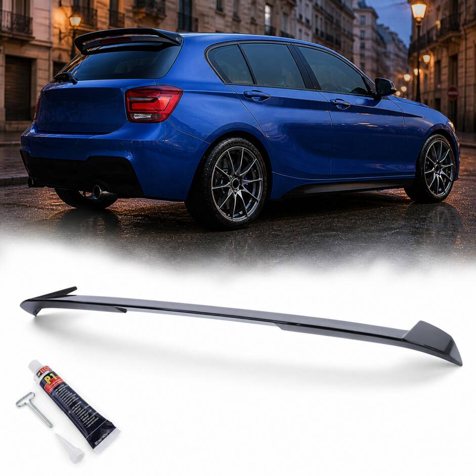 Becquet spoiler de toit - BMW Serie 1 F20 F21 11-14 - noir brillant