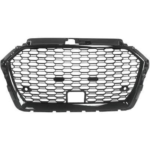 Grill grille Audi A3 8V - 17-20 - RS3 look - Black lacquer - PDC - ACC