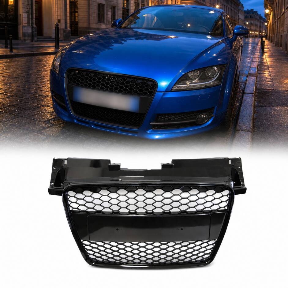 Grille calandre Audi TT 8J - look RS 06-14  - Noir Brillant