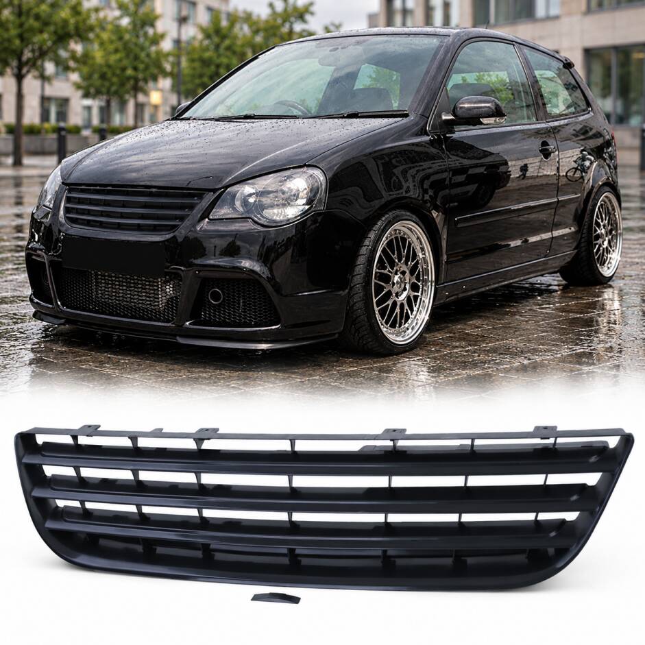 Grille calandre VW Polo (9N3) 05-09 - look sport - Noir